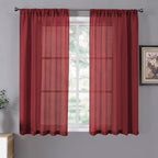 Tollpiz Sheer Curtains Living Room Linen Textured Curtain Sheers Light by Tollpiz