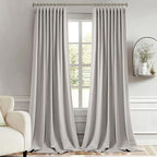 MIULEE Cobblestone Back Tab Blackout Curtains 52x102 Inch Long 2 Panels Set | - Image 8