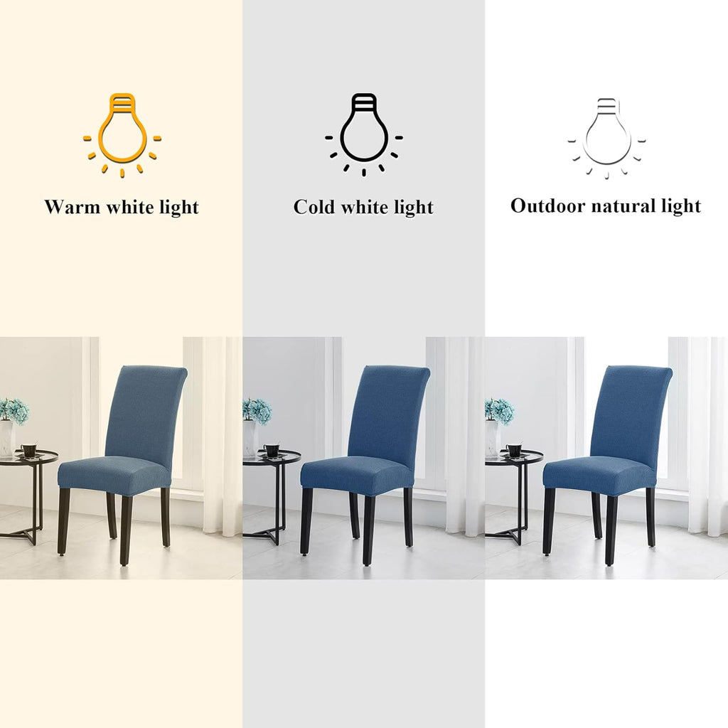Joccun Chair Covers for Dining Room Set of 2,Dining Chair Slipcovers Stretch Dining Room Chair Covers Seat Protector,Washable Parsons Chair Cover for Home,Hotel(Riverside,2 Pack)