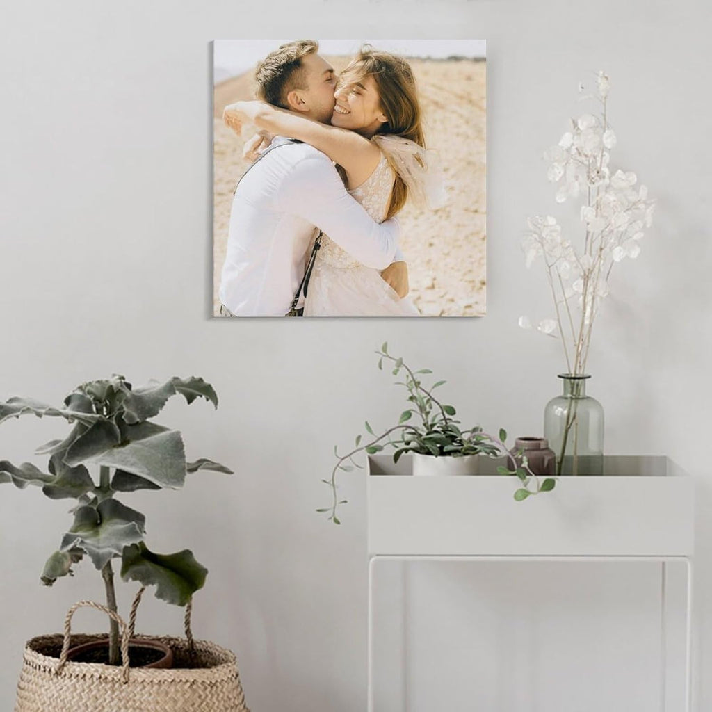 YarnArtistry Custom Canvas Prints With Your Photos - Customized Canvas Pictures For Gifts With Personalized Text Or Images(8X8Inch to 28x28Inch)