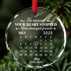 The Moment - Personalized Custom Holiday Decoration, Ideal for Loss of Loved Ones, Memorial Glass Ornament