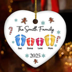 Personalized 3D Effect Ceramic Ornament – Gift for Family Members and Home Decor, Family Together Christmas 2025 Ornament