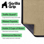 GORILLA GRIP Waterproof Traffic Guard Door Mat, 2 Pack, Indoor Outdoor Heavy - Image 2