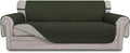 Easy-Going Reversible Couch Cover, 3 Cushion Sofa, Army Green/Beige | Machine by Easy-Going