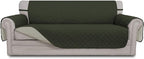 Easy-Going Reversible Couch Cover, 3 Cushion Sofa, Army Green/Beige | Machine by Easy-Going