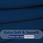 PureFit Stretch Couch Covers for Sofa 4 Seater Slipcovers Navy | 1-Piece Sofa - Image 5