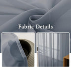 MIULEE 2 Panels Sheer Curtains for Living Room 54X72 Inch Dark Grey | Window - Image 3