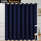 Yakamok Navy Blue Blackout Patio Door Curtain Panels W100 x L84, 1 Panel | - Image 2