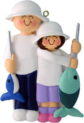 Personalized Family Christmas Ornament - Custom Father & Daughter Fishing Ornament for Christmas Tree