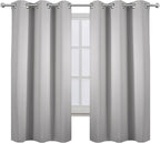 Light Grey Blackout Curtains 34 x 54 Inch Length/Set of 2 Curtain - Image 2