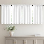 MIULEE 4 Panel Set Short Bedroom Blackout Curtains 54 Inch Long Pure White | by MIULEE