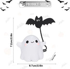Halloween Ghost Pull Bat Statue Funny Cartoon Spooky Ornament Figurine Mini Halloween Figurine Decorations Cute Spooky Bat Statue for Home Office Car Decorations Ornament