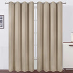 Blackout Curtains 66 x 95 inch/Khaki Curtains Set of 2 Panels/Thermal Insulated by Lemomo