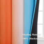 Ombre Orange and Blue Blackout Curtains 42Wx84L Inch Long | Gradient Curtains - Image 5