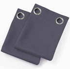 Grey Blackout Curtains 34 x 63 Inch Length/Set of 2 Curtain Panels/Thermal - Image 9