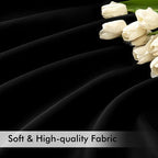 MIULEE Black Back Tab Blackout Curtains 52x102 Inch Long 2 Panels Set | Rod - Image 6