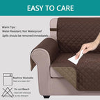 U-NICE HOME Reversible Recliner Chair Covers, Chocolate/Taupe | 28''Recliner - Image 5