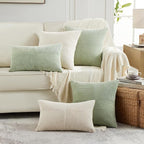 Fancy Homi 2 Packs Sage Green Lumbar Decorative Throw Pillow Covers 14x22 Inch - Image 6