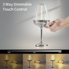 Romantic Cordless Table Lamp Adjustable - Table Lights 3 Modes (Light, Dark, Breathing), Touch Lamp, Battery Operated-IP65 Waterproof for Outdoor Patio/Restaurants/Home/Dinner