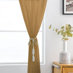 SpaceDresser Basic Rod Pocket Sheer Voile Window Curtain Panels Khaki 1 Pair 2 - Image 6