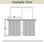 Simplebrand Ava Denim Short 24 Inches Blackout Curtain 2 Panels Set, Half - Image 9