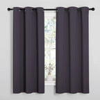 NICETOWN Greyish Purple Blackout Curtains 45 inches Length by NICETOWN