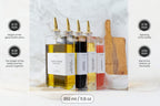 Molimoli Olive Oil Dispenser Bottle for Kitchen, Automatic Pourer, Glass Dispenser for Kitchen, Olive Oil Cruet, | Set of 4 - Gold