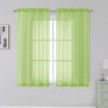 Simplebrand Lime Sheer Curtains 96 Inches Long, Light Filtering Rod Pocket by Simplebrand