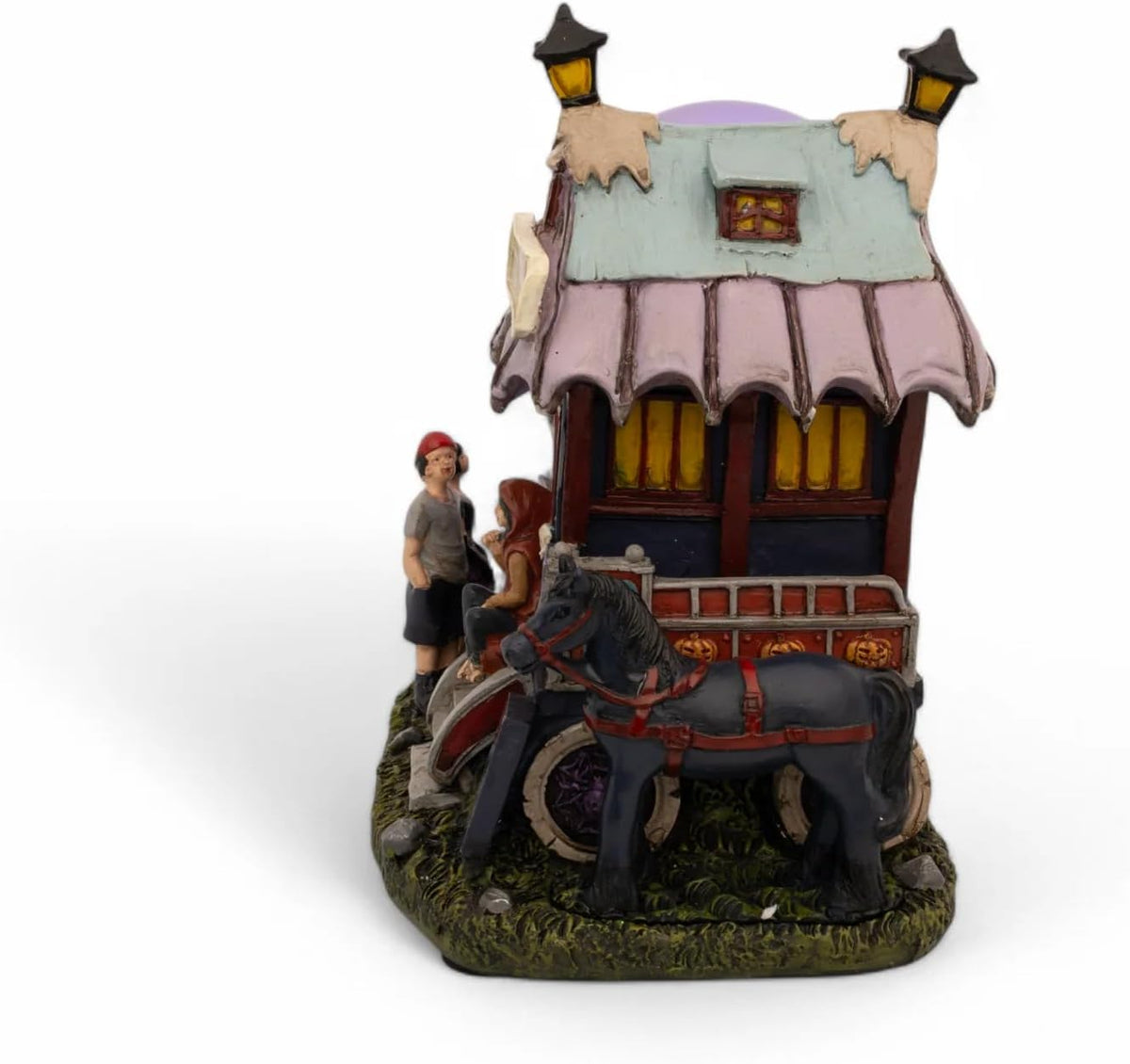 Madam Lenora's Tent of Wonder Halloween Village with Multicolor LED Lights & Swirling Iridescent Globe