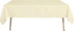 sancua Rectangle Tablecloth - 54 x 108 Inch - Stain and Wrinkle Resistant Washable Polyester Table Cloth, Decorative Fabric Table Cover for Dining Tables, Buffet Parties and Camping, Beige