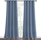 NICETOWN Stone Blue Room Darkening Curtain Panels 102" Length - Image 2