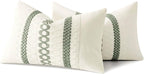 MIULEE Set of 2 Sage Green Boho Decorative Lumbar Pillow Covers 12x20 Inch | - Image 8