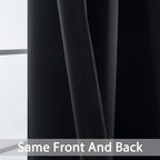 Yakamok Room Darkening Curtains 52x84 inch Length Black-Living Room | 2 panels - Image 6