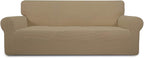 Easy-Going Stretch Oversized Sofa Couch Slipcover Washable Tan | 1-Piece Extra by Easy-Going