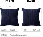 MIULEE Navy Blue Decorative Throw Pillow Covers 16x16 Inch - Image 7