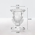 Glass Candle Holders Set of 24- Clear Candlestick Holders & Taper Candle Holders for Wedding Centerpiece Table Decorations, Valentines Day Decor, Party and Romantic Dinner