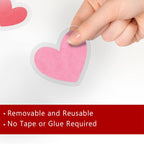 Mfault Valentines Day Animals Window Clings 4 Sheets, Hello Valentine Labrador Dog Frog Cartoon Mouse Owl Stickers Decals Decorations, Love Hearts Anniversary Wedding Home Kitchen Decor Party Supplies