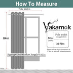 Yakamok Grey Blackout Curtains 84 Inches Long - Image 8