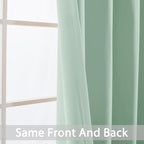 Yakamok Room Darkening Curtains 52x84 inch Light Sage Green-Living Room | 2 - Image 3