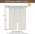 Chyhomenyc Blush Pink Sheer Curtains 84 Inches Long 2 Panels, Light Filtering - Image 3