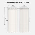 Joydeco 90 Inch 60% Blackout White Curtains 2 Panels, Elegant Soft Sheer - Image 2