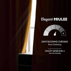 MIULEE Velvet Blackout Curtains 52x90 inches 2 Panels Mustard Yellow | Luxury - Image 5