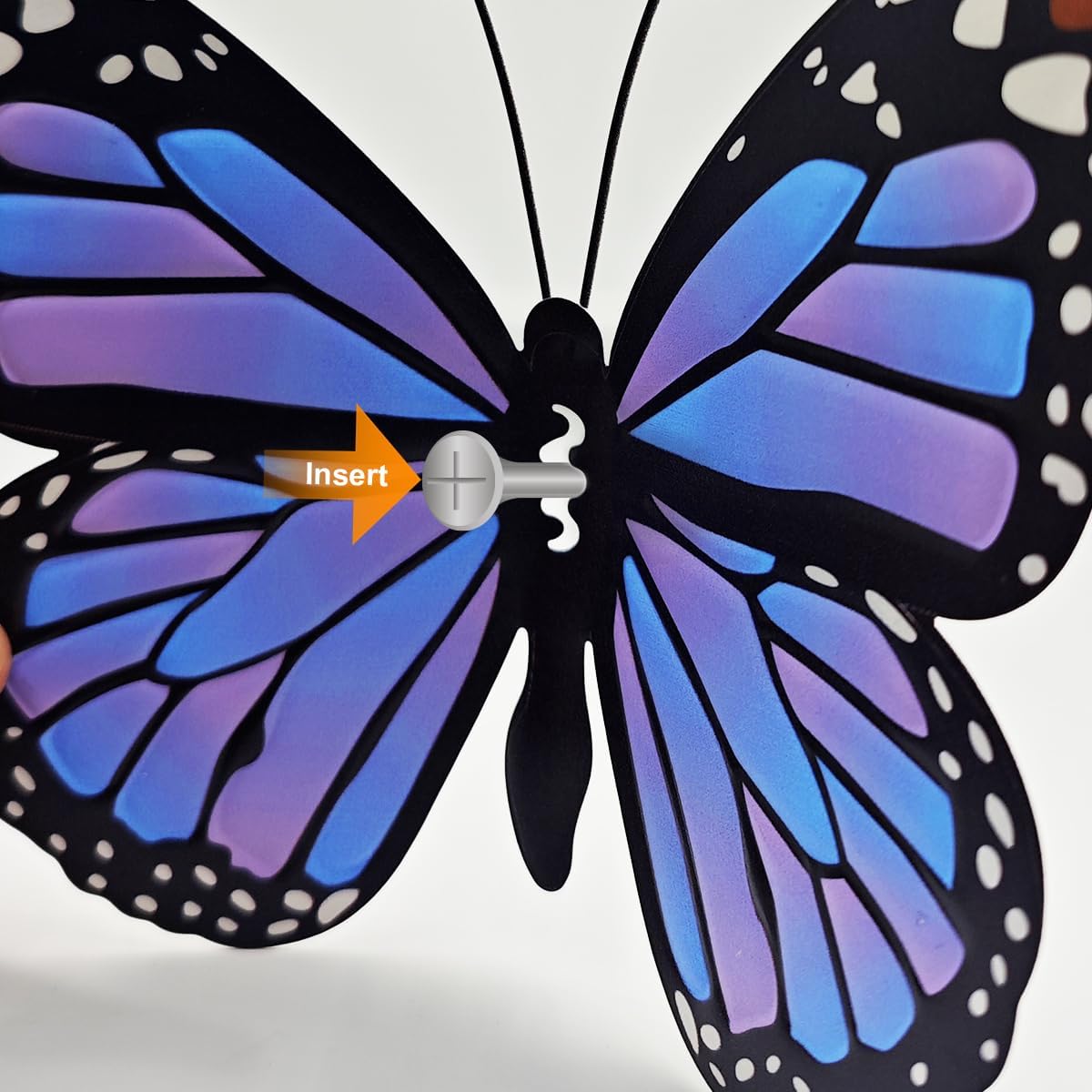 Metal Butterfly Outdoor Decor - 4 Pack 9.8in Butterflies Wall Sculpture Hanging Decor for Outside Home Yard Patio Fence Garden Decorations
