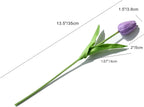 Mandy's Artificial Tulips 20 Stems Lilac PU Faux Flowers for Wedding Home Decor 13.5 Inch