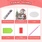 Diamond Art Kits for Adults, Christmas Snowman, Special Shaped Rhinestone Diamond Art Christmas Ornaments, Cute Snowman, DIY Diamond Art Painting Desktop Ornament Gem Art Crafts for Adults Home Decor