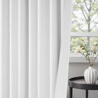 Topfinel 120 Inch Linen Blackout Curtains 2 Panels - Image 4