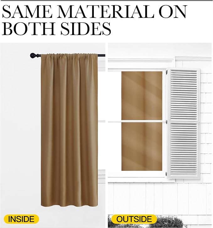NICETOWN RV Blackout Curtains for Camper Windows, Kitchen Curtains, Short - Image 6