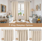 Full Blackout Linen Window Curtains - Image 9