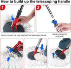 360° Spin Mop and Bucket Set Cleaning System,Mop and Bucket with Wringer Set for Home,Wet Dust Mop for Floor Cleaning with 4 Mop Heads