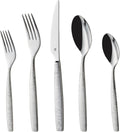 Premium 18/10 Stainless Steel Flatware – Fidenza, Fidenza Hammered, Marettimo, Marettimo Hammered, and Mezzano Engraved collections (30-Piece, Mezzano Engraved)